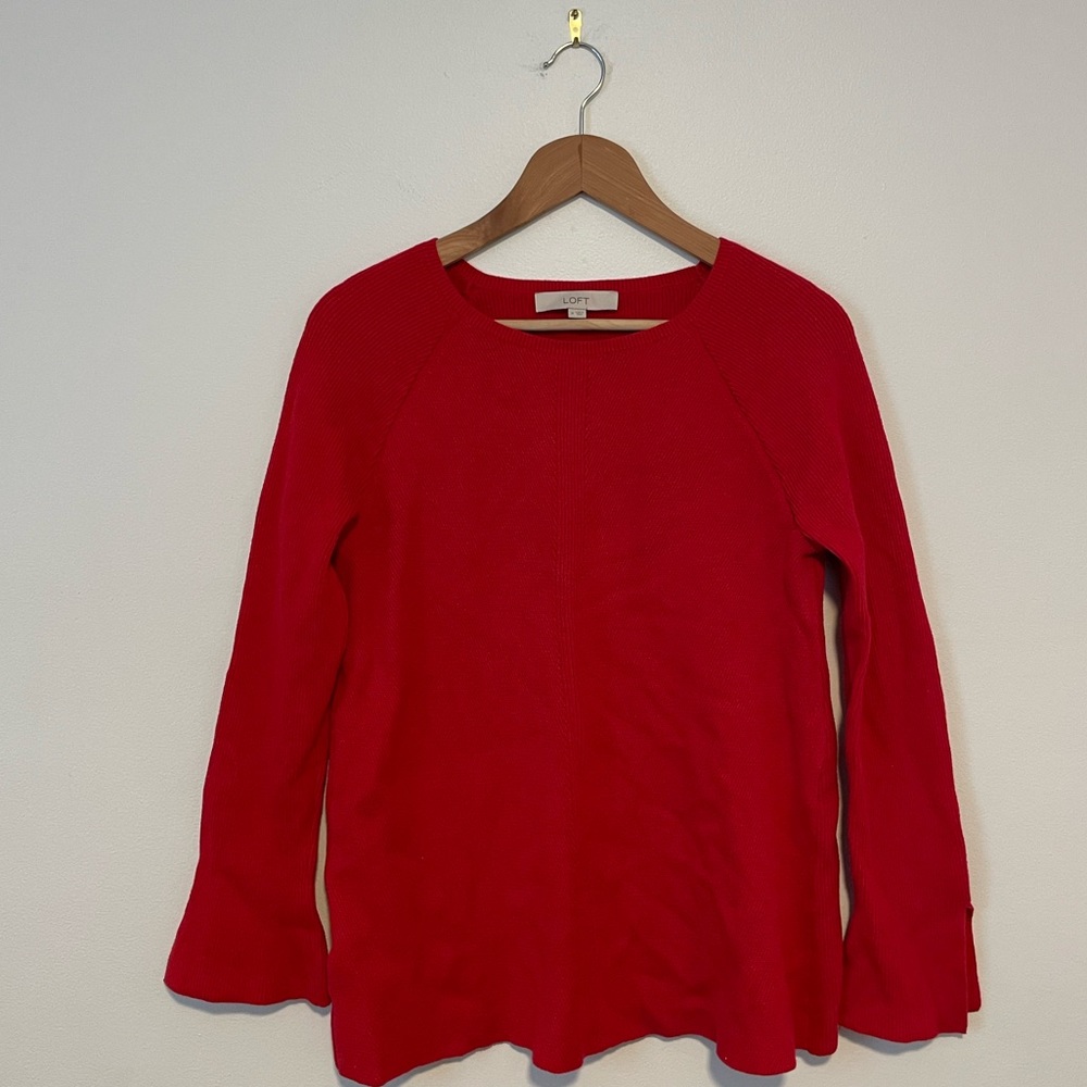 LOFT Size M Red Sweater
